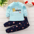 【HOT SALE】 Autumn Sleepwear Pajamas For Girls Boys Long Sleeve Tops+Pants Suits Fashion Home Clothing Baby Kid Sleep Costume. 