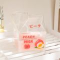 Kawaii Milk-box Glass Mug Cold extract Coffee Cup Square Half Pint Creamer Milk Cup Creative Cute Fruit Water Bottles. 