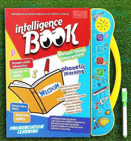 40 Page Intelligence Book for Kids - Talking Book for Self Learning - Kids Study Book - Musical Book for Children - Electronics Book Toys - Rechargeable Intelligence Book - টকিং বই - বাচ্চাদের কথা বলার বই - Intelligence All in One Book - Audio Books