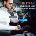 【FUPANG】charging cable car chargers pd35w/65W fast dual USB 3 1 spring charging head. 