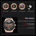 OLEVS Watch For Men Waterproof Original New Fashion Trendy Diamond Multifunction Chronograph Sport Silicone Strap Casual Calendar Luminous 9911.