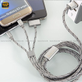 EliteSoft High Speed 100 cm 3 in 1 Multiple USB Charging Cable with 8 Pin Lighting/30 Pin/Micro USB Connector for iPhone 7, 6, 5, 4,3, iPad 4,3,2,Air, iPod, Galaxy S3/S4/S5/S6/S7 Edge, LG, HTC and More-Grey.