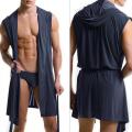 Terrific Men Bathrobe Strap Men Sleepwear Loose Quick Dry Thin Men Bath Robe. 