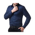 Navy Blue Cotton Shirt for Men.