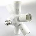 E27/E40 To 7 E27 LED Light Bulbs Socket Adapter Splitter Standard Lamp Socket Holder Base Converter for Home Commercial Lighting.