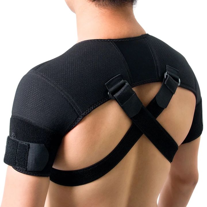 Kuangmi%207K-foam%20Double%20Shoulder%20Brace%20Adjustable%20Sports%20Shoulder%20Support%20Belt%20Back%20Pain%20Relief%20Double%20Bandage%20Cross%20CompressionSupports%20&%20Braces%20-%20Image%202