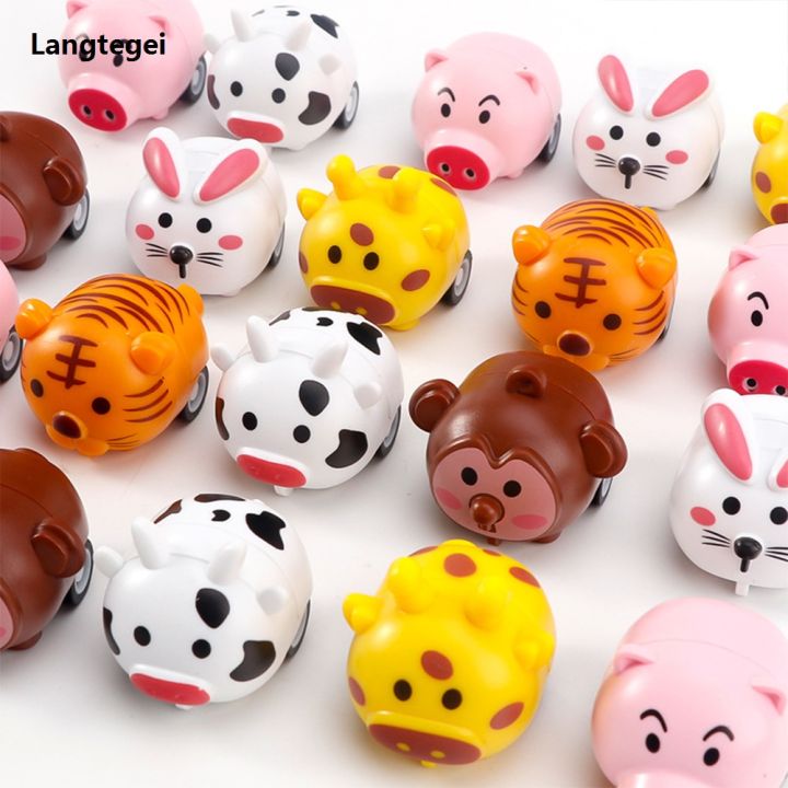 【Hot selling items 】NI pull back car cartoon ful soft shell fun racing toy for kids (random)
