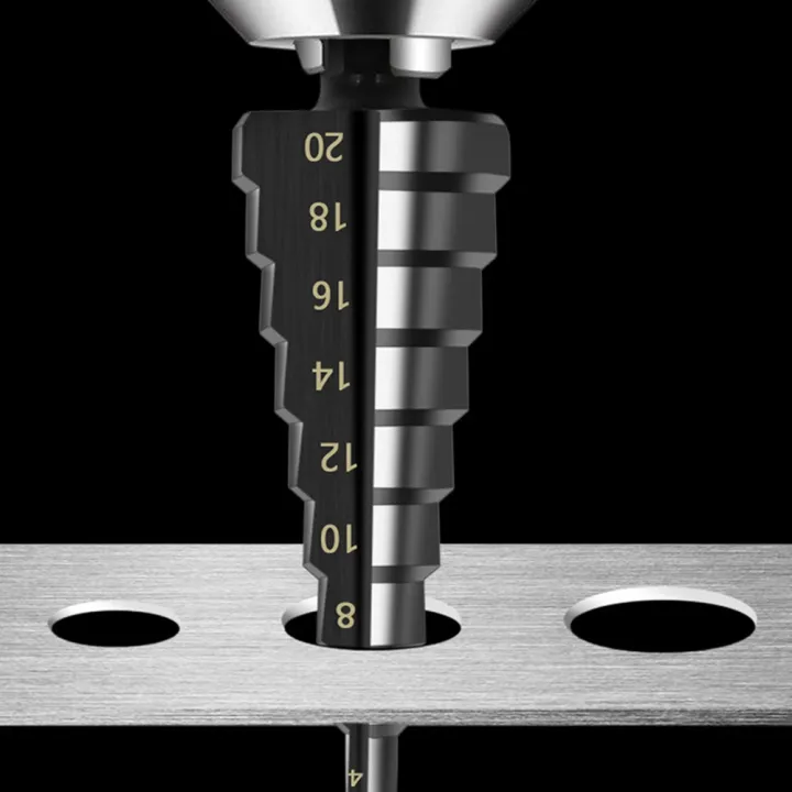 4Pcs%203-12%204-12%204-20mm%20Straight%20Groove%20Step%20Bit%20Nitride%20Twist%20Drill%20-%20Image%204