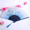 Folding Chinese Hand Fan Or Hat Pakha - Made By Plastic Print Styles Hat Pakha, Multicolour China Travel Folding Pocket Hand Fan.