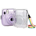 For Instax Mini 11 Camera Bag Portable Transparent Camera Bag Case With Strap. 