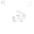 ZS 1 Piece Glass Clear Nose Piercing Retainer I L Shape Nose Studs Invisible Nostril Helix Cartilage Piercings Jewelry 18-10G. 
