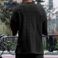 Men Top Men's Retro Applique V Neck Half Sleeve Loose Fit T-shirt Soft Breathable Sports Casual Tee Polyester Half-sleeve Shirt.