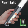 LED torch light 300 lumens built-in 800mAh rechargeable battery portable flashlight waterproof adjustable zoom work light. 