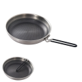 1 Piece Outdoor Stainless Steel Honeycomb Shading Non-Stick Pan Camping BBQ Frying Pan Induction Cooker Gas Stove Folding Wok. 