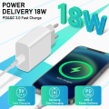 GOOJODOQ 18W PD Fast Charger For iPhone 12 Pro Max 11 X Xs 8 iPad QC 3.0 Type C Charger For iPad 2020 Air 4 Pro 11 USB C Charger Wall Charger.