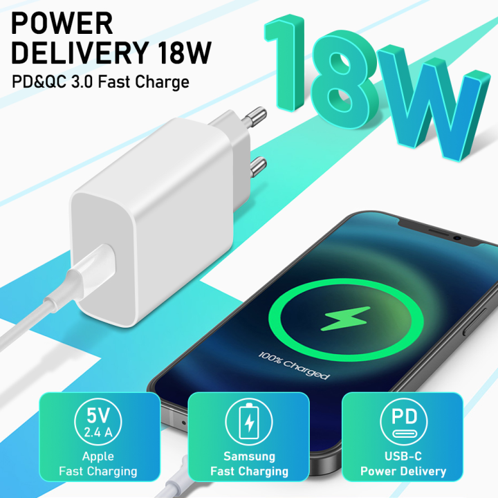 GOOJODOQ%2018W%20PD%20Fast%20Charger%20For%20iPhone%2012%20Pro%20Max%2011%20X%20Xs%208%20iPad%20QC%203.0%20Type%20C%20Charger%20For%20iPad%202020%20Air%204%20Pro%2011%20USB%20C%20Charger%20Wall%20Charger%20-%20Image%202