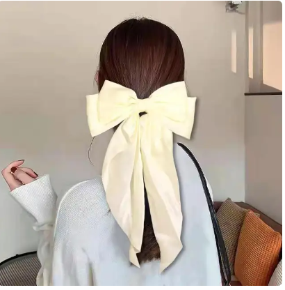 2023%20New%20Women%20Large%20Bow%20Hairpin%20Summer%20Chiffon%20Big%20Bowknot%20Stain%20Bow%20Barrettes%20Women%20Solid%20Color%20Ponytail%20Clip%20Hair%20Accessories%20-%20Image%203