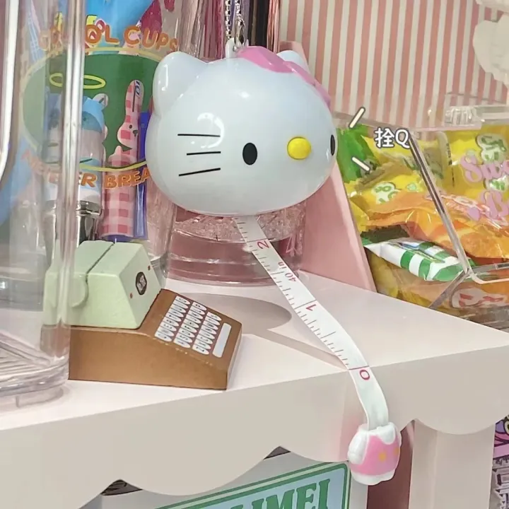 Sanrio%20Hello%20Kitty%20Cartoon%20Self-Telescoping%20Tape%20Measure%20Cute%20Kt%20Cat%20Meter%20Ruler%20Mini%20Pendant%20Soft%20Measuring%20Tape%20Straight%20Ruler%20-%20Image%202