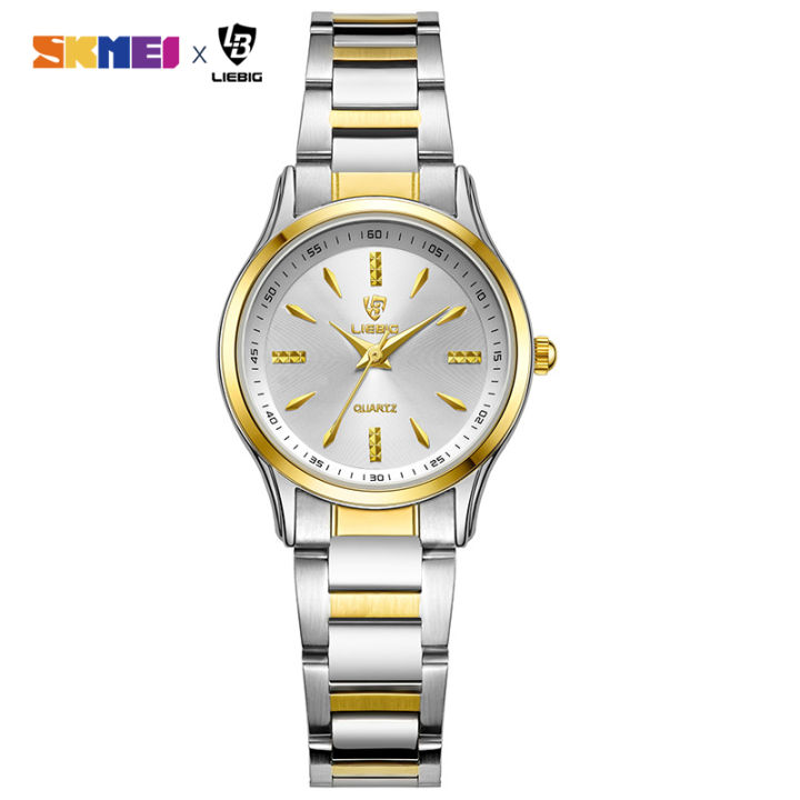 Skmei X Liebig Men's Women's Fashion Watch stainless steel waterproof men's and women's watch l1016