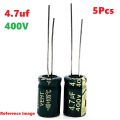 5Pcs Electrolytic Capacitor 4.7uF 400V Radial Polarized Aluminum Electrolytic Capacitor. 