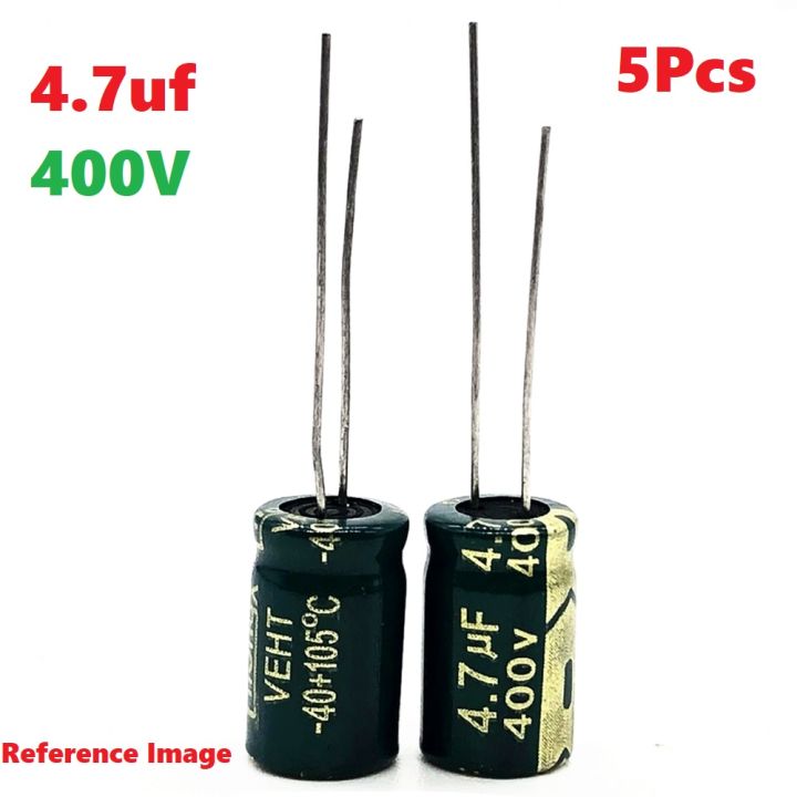 5Pcs%20Electrolytic%20Capacitor%204.7uF%20400V%20Radial%20Polarized%20Aluminum%20Electrolytic%20Capacitor%20-%20Image%202