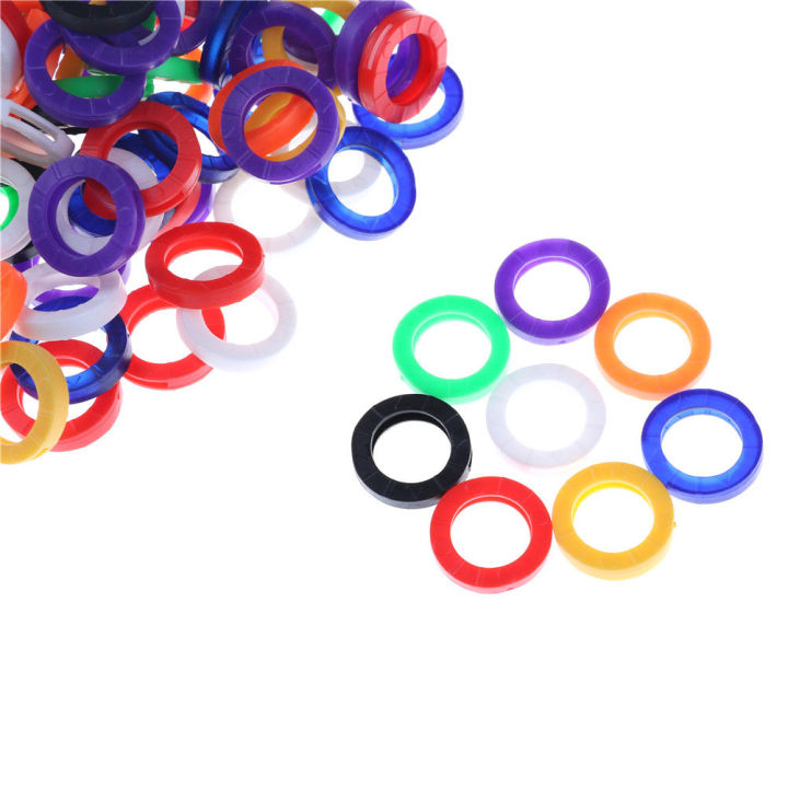 10/24pcs%20Key%20Top%20Cover%20Head/Caps/Tags/Label%20ID%20Markers%20Mixed%20Toppers%20Silicone%20Coding%20Colorful%20Key%20Identifier%20Cover%20Keyring%20Rings%20-%20Image%202