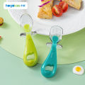 Hogokids Maternal and Child Supplies Silicone Spoon Short Handle Solid Food Spoon Baby Kid Tableware Spoon Soft Head Children Fork and Spoon Set.