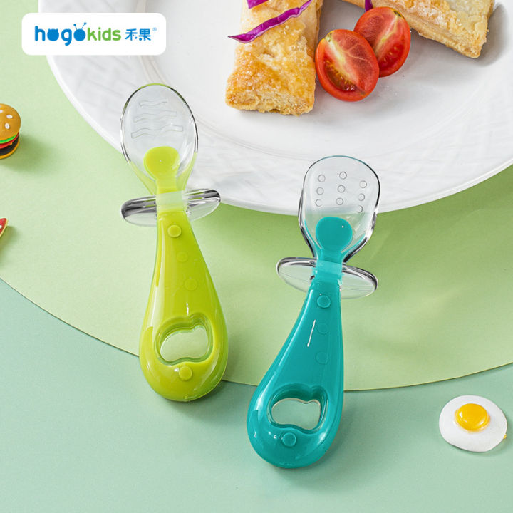 Hogokids%20Maternal%20and%20Child%20Supplies%20Silicone%20Spoon%20Short%20Handle%20Solid%20Food%20Spoon%20Baby%20Kid%20Tableware%20Spoon%20Soft%20Head%20Children%20Fork%20and%20Spoon%20Set%20-%20Image%202