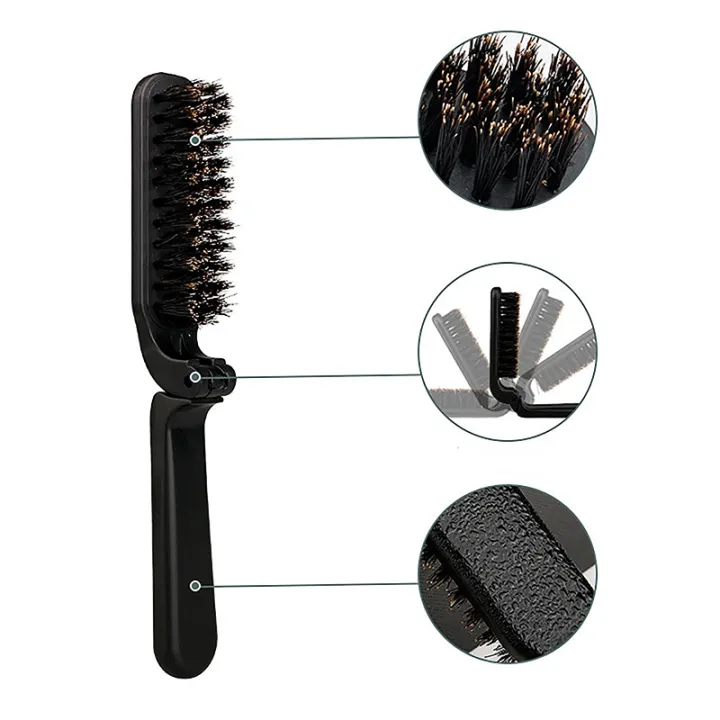 Boar%20Bristle%20Hair%20Brush%20Black%20Foldable%20Portable%20Comb%20Pocket%20Collapsible%20Travel%20Soft%20Massager%20Styling%20Tool%20Salon%20Men%20Women%20Gift%20Jessica%20-%20Image%202