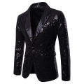 Shiny Gold Sequin Glitter Embellished Blazer Jacket Men Nightclub Prom Suit Blazer Men Costume Homme Stage Clothes For singers Wearhouse.