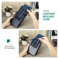 Handmade Vintage Leather Pen Case Box 6 Slots Pens Holder Organizer For Men Office Boy Girl School Pouch Cowhide Pencil Bag.