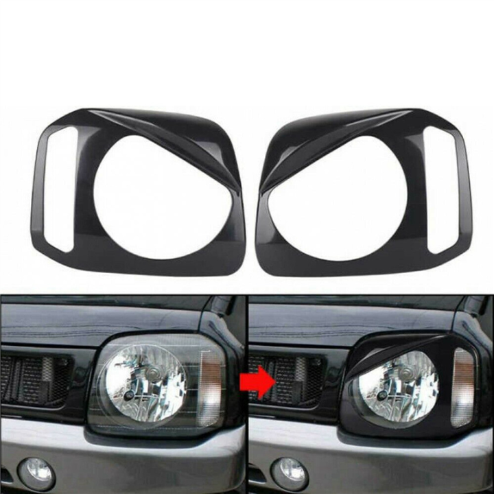 4x%20Lamp%20Hoods%20Stickers%20Car%20Headlight%20Light%20Lamp%20Cover%20Garnish%20for%20Jimny%20JB23%20JB33%20JB43%201998-2017%20Black%20-%20Image%205
