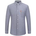 Casual men shirt long sleeve white Solid Color Pocket Male Social Formal Men Shirt Long Sleeve Slim Fit Cotton Button Up Shirt. 