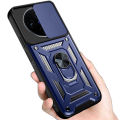 New Phone Case For VIVO X100 Pro Cover Car Foldable Metal Bracket Sliding Camera Protection Hard Shockproof for VIVO X100 Case.