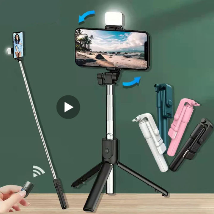 Tripod Stand Selfie Stick Tripod With Ring Light Green Lion Ring