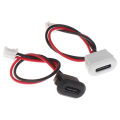2Pin USB-C Type Waterproof USB Connector Direct Compression Female Base Socket Charging Interface With Welding Wire Demoo. 