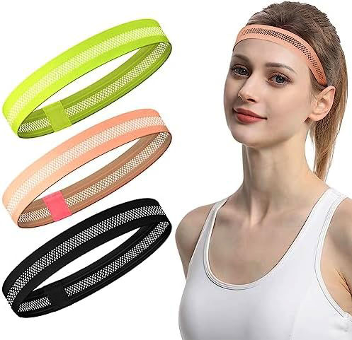 2 Pcs Sports Headband Kids, Elastic Sports Hairbands for Boys, Thin Sports Headb