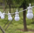 13m LED Globe Festoon Gtring Light Fairy Outdoor Wedding Garden Party Patio Decor String Light White Wire For Hang Camping--Transparent bulb-- 220V. 