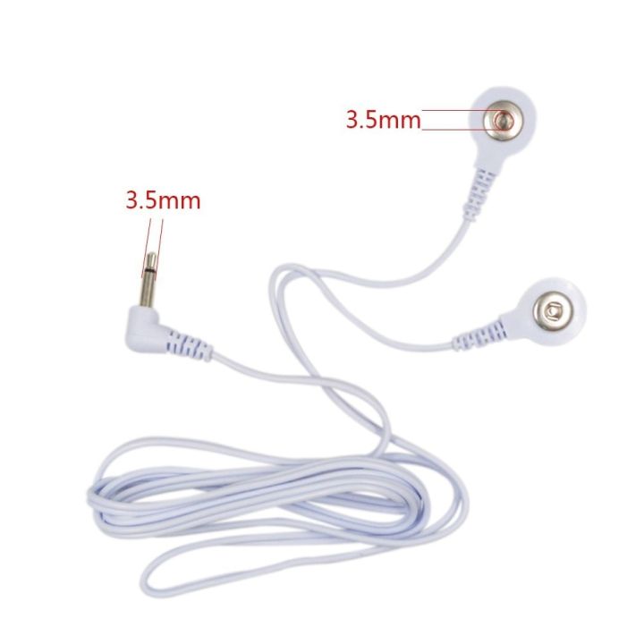 2.5mm 3.5mm mono plug to 3.5mm Snap Tens Lead Wire for Tens EMS electrode leads