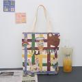 Canvas Tote Bags for Women Casual Shopper Cute Designer Handbag Japanese Style Cartoon Small Shoulder Bags. 