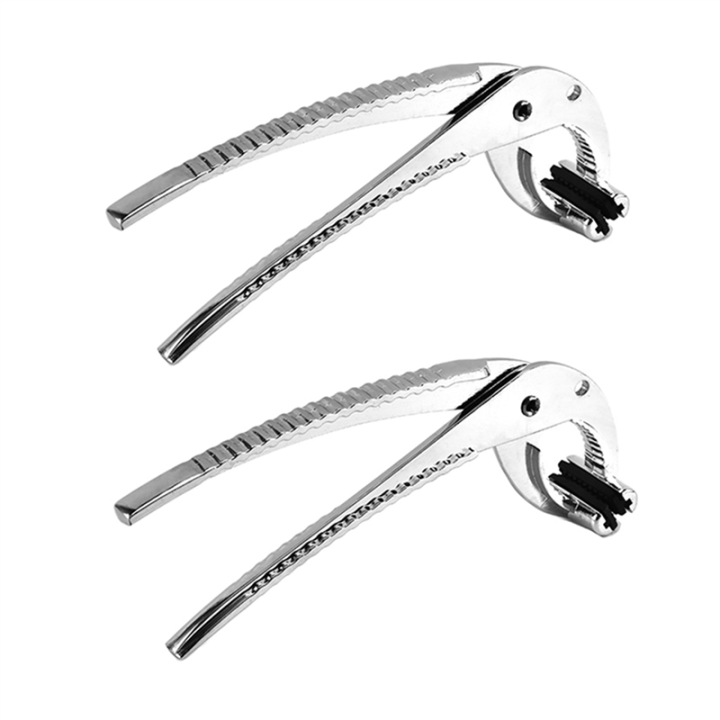 2X Stainless Steel Kitchen Tongs Pizza Pan Gripper Baking Pans Grip No Slip Anti Hot Pizza Pan Dish Pot Holder