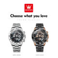 OLEVS Sports Watch for Men Stainless Waterproof  Chronograph Quartz Multifunctional Calendar Black White 9921. 