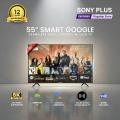 Sony Plus 55 inch Frameless Voice Control Google QLED TV Wi-Fi UHD 8K Supported Google Television. 