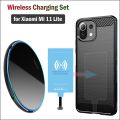 Qi Wireless Charging Kit for Xiaomi 11 Lite / 11 Lite 5G NE Wireless Charger Pad+USB Type-C Charging Receiver+Phone Case. 