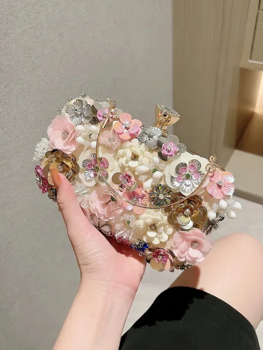 3D%20Beaded%20Flower%20Evening%20Bag,%20Elegant%20Box%20Clutch%20Purse,%20Women's%20Wedding%20Handbags%20For%20Party%20Prom%20-%20Image%205