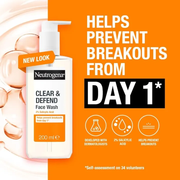 NEUTROGENA%20Clear%20&%20Defend%202%25%20Salicylic%20Acid%20Face%20Wash%20200ml%20-%20Oil%20Free%20Face%20Wash%20-%20Image%203