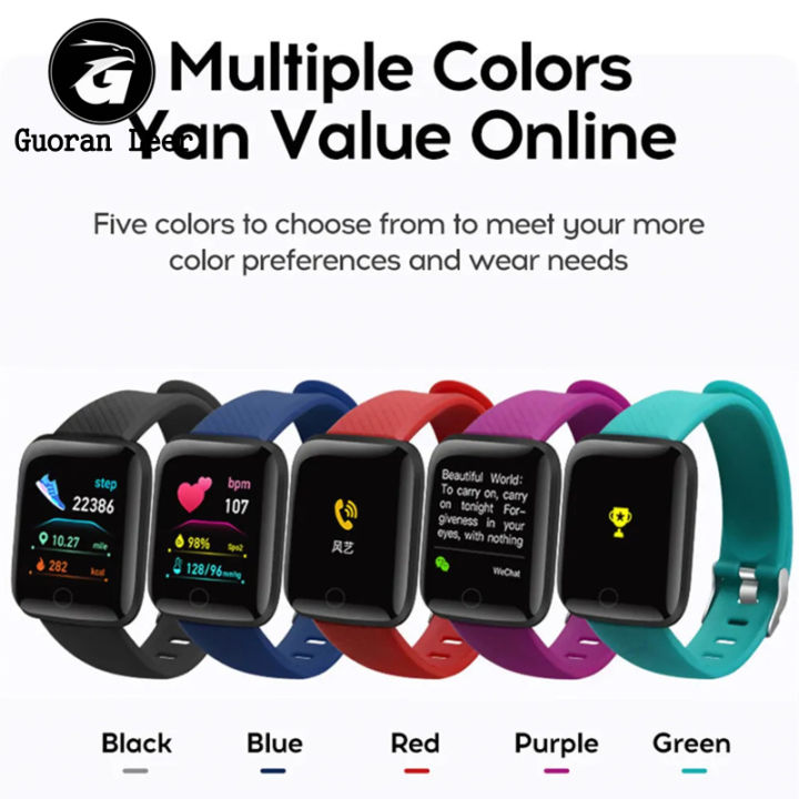 116Plus Smart Watch 1.44 Inch Touch Screen Fitness Smart Watch Heart Rate Monitor Sports Watch For Men Women