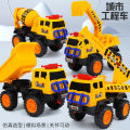 Simulation children's large inertial excavator, toy car, baby engineering car model, small toy wholesale market stall. 