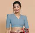 Ladies' Simple Yet Stylish Cotton Saree Blouse Design.