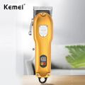 Kemei KM-802 Metal Engraving Hair Clipper With LED Display For Men. 